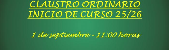 CLAUSTRO INICIO DE CURSO 25/26