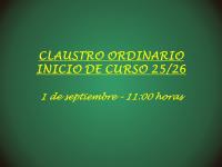 CLAUSTRO INICIO DE CURSO 25/26